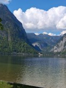 Jezero Halstat a Halstat v pozadí